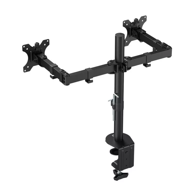 Brazo para dos monitores ACT con pinza/pasacables 16 kg 10-32 pulgadas
