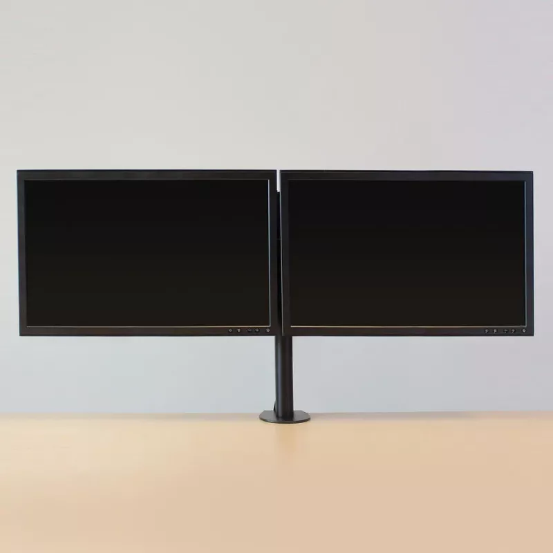 Brazo para dos monitores ACT con pinza/pasacables 16 kg 10-32 pulgadas
