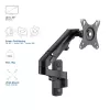 Soporte de pared para monitor ACT con muelle de gas, 1 pantalla, peso máx. 7 kg