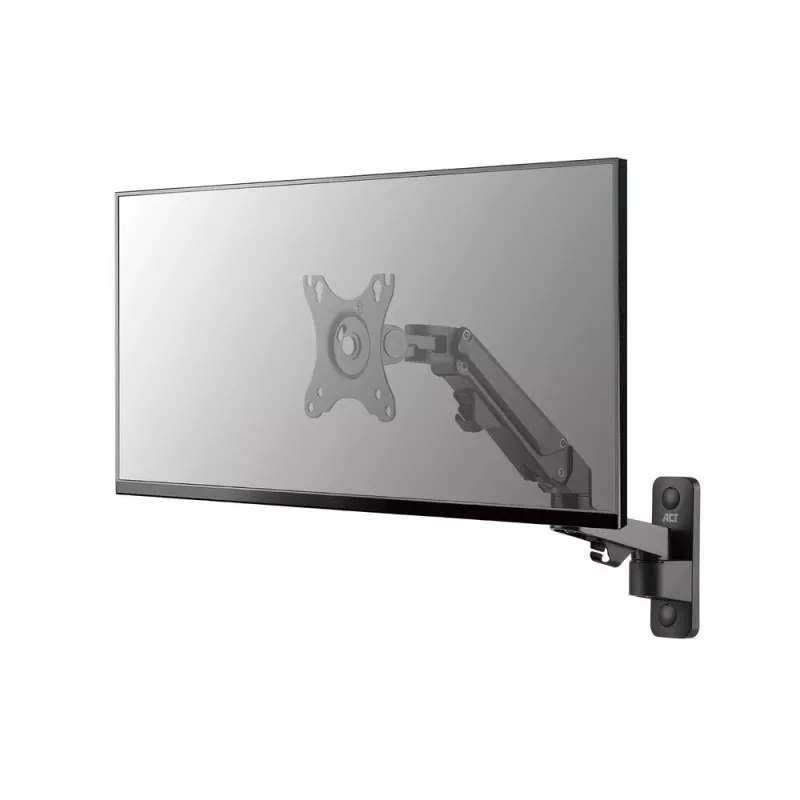 Soporte de pared para monitor ACT con muelle de gas, 1 pantalla, peso máx. 7 kg