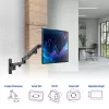 Soporte de pared para monitor ACT con muelle de gas, 1 pantalla, peso máx. 7 kg