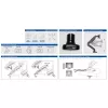 Brazo para monitor ACT con muelle de gas Oficina Negro AC8311 pinza/pasacables 9 kg