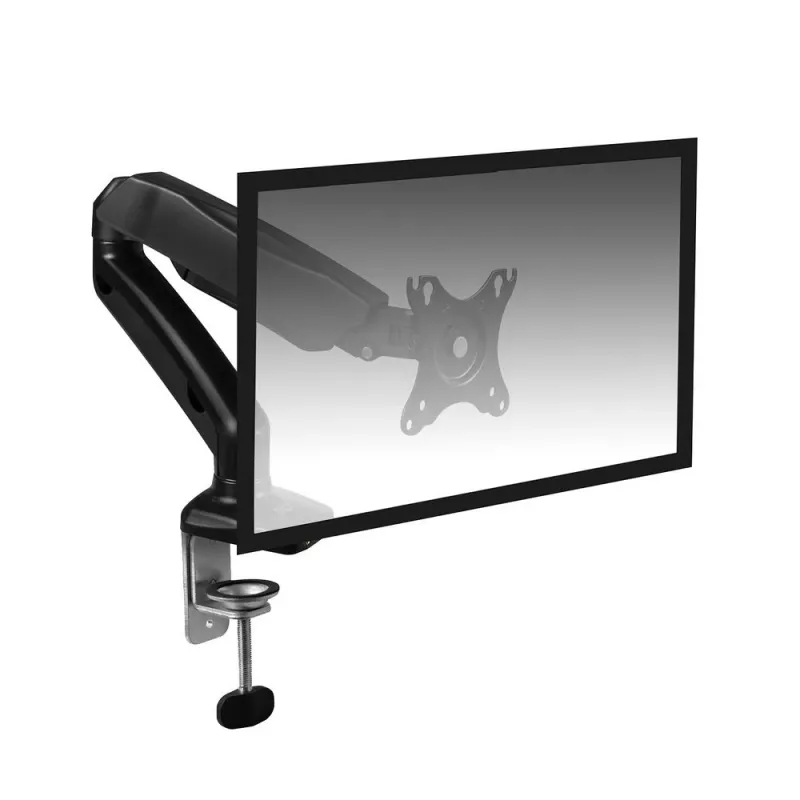 Brazo para monitor ACT con muelle de gas Oficina Negro AC8311 pinza/pasacables 9 kg