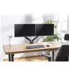 Brazo doble para monitor ACT con muelle de gas Oficina con pinza/pasacables 18 kg