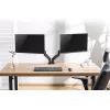 Brazo doble para monitor ACT con muelle de gas Oficina con pinza/pasacables 18 kg