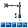 ACT AC8325 soporte de escritorio para monitor de hasta 32 pulgadas, pinza / fijación pasante, negro
