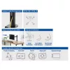 ACT AC8325 soporte de escritorio para monitor de hasta 32 pulgadas, pinza / fijación pasante, negro