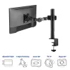 ACT AC8325 soporte de escritorio para monitor de hasta 32 pulgadas, pinza / fijación pasante, negro
