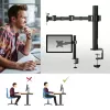 ACT AC8325 soporte de escritorio para monitor de hasta 32 pulgadas, pinza / fijación pasante, negro