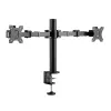 Brazo doble para monitor ACT Office Solid Pro – con pinza/pasacables – 12 kg – 10-32 pulgadas