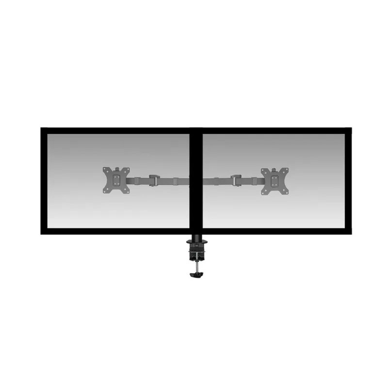 Brazo doble para monitor ACT Office Solid Pro – con pinza/pasacables – 12 kg – 10-32 pulgadas