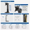 Brazo para monitor ACT de pie con muelle de gas para oficina, capacidad de carga 7 kg, 10 a 32 pulgadas