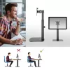 Brazo para monitor ACT de pie con muelle de gas para oficina, capacidad de carga 7 kg, 10 a 32 pulgadas