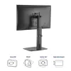 Brazo para monitor ACT de pie con muelle de gas para oficina, capacidad de carga 7 kg, 10 a 32 pulgadas