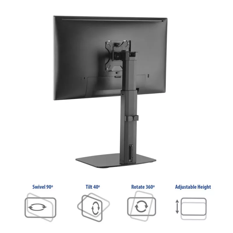 Brazo para monitor ACT de pie con muelle de gas para oficina, capacidad de carga 7 kg, 10 a 32 pulgadas