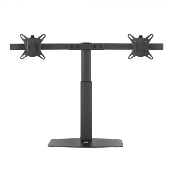 Brazo para monitor ACT 27 pulgadas oficina, de pie con muelle de gas, barra transversal, 2 monitores
