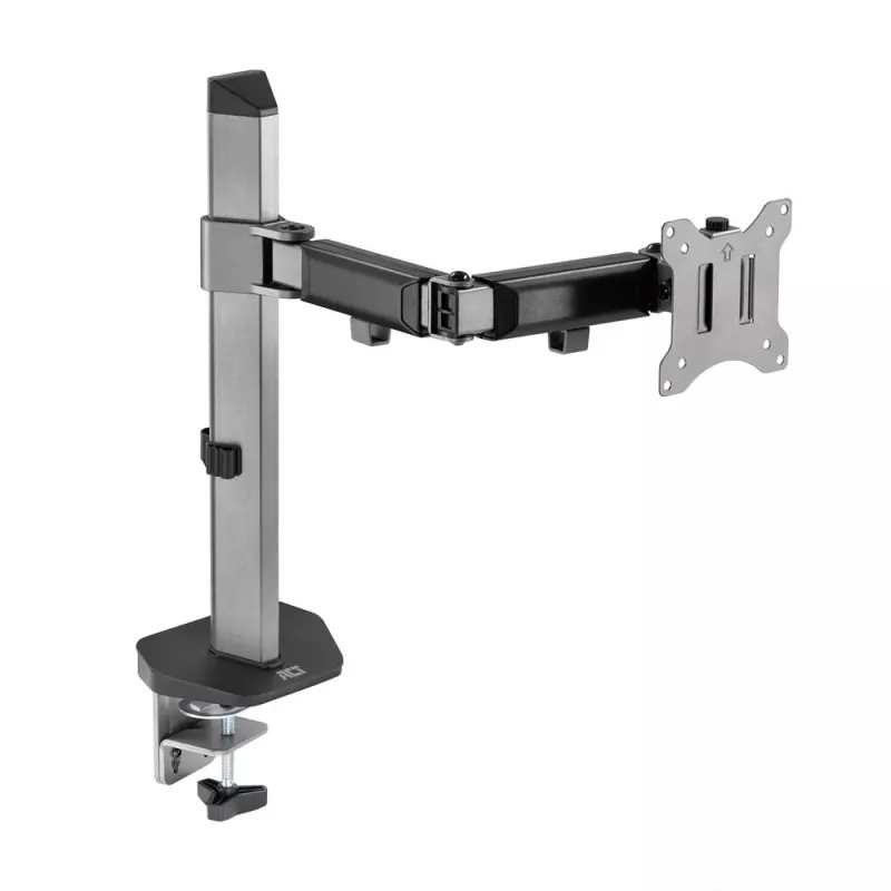 ACT AC8335 soporte de escritorio para un monitor de hasta 32 pulgadas, pinza / fijación pasante, plateado