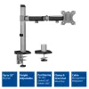ACT AC8335 soporte de escritorio para un monitor de hasta 32 pulgadas, pinza / fijación pasante, plateado