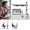 ACT AC8335 soporte de escritorio para un monitor de hasta 32 pulgadas, pinza / fijación pasante, plateado