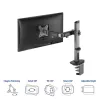 ACT AC8335 soporte de escritorio para un monitor de hasta 32 pulgadas, pinza / fijación pasante, plateado
