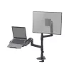 ACT AC8341 brazo para un monitor con soporte para portátil Office Premium, con resorte de gas, montaje en poste