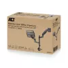 ACT AC8341 brazo para un monitor con soporte para portátil Office Premium, con resorte de gas, montaje en poste