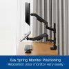 ACT AC8341 brazo para un monitor con soporte para portátil Office Premium, con resorte de gas, montaje en poste
