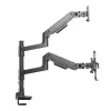 ACT AC8341 brazo para un monitor con soporte para portátil Office Premium, con resorte de gas, montaje en poste