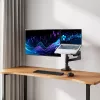 ACT AC8341 brazo para un monitor con soporte para portátil Office Premium, con resorte de gas, montaje en poste