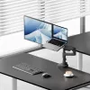 ACT AC8341 brazo para un monitor con soporte para portátil Office Premium, con resorte de gas, montaje en poste