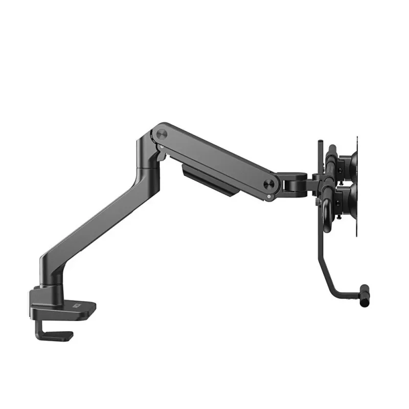 Brazo para monitor ACT 32 pulgadas Oficina Premium, muelle de gas, barra transversal, 2 monitores
