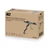Brazo para monitor ACT 32 pulgadas Oficina Premium, muelle de gas, barra transversal, 2 monitores