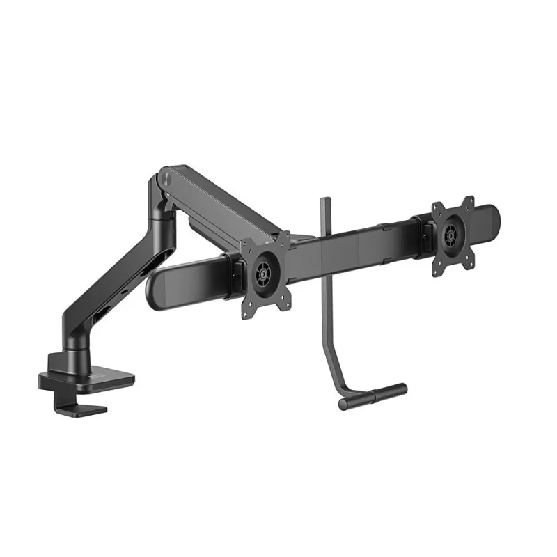 Brazo para monitor ACT 32 pulgadas Oficina Premium, muelle de gas, barra transversal, 2 monitores
