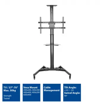 Soporte para TV ACT AC8370 Negro 70