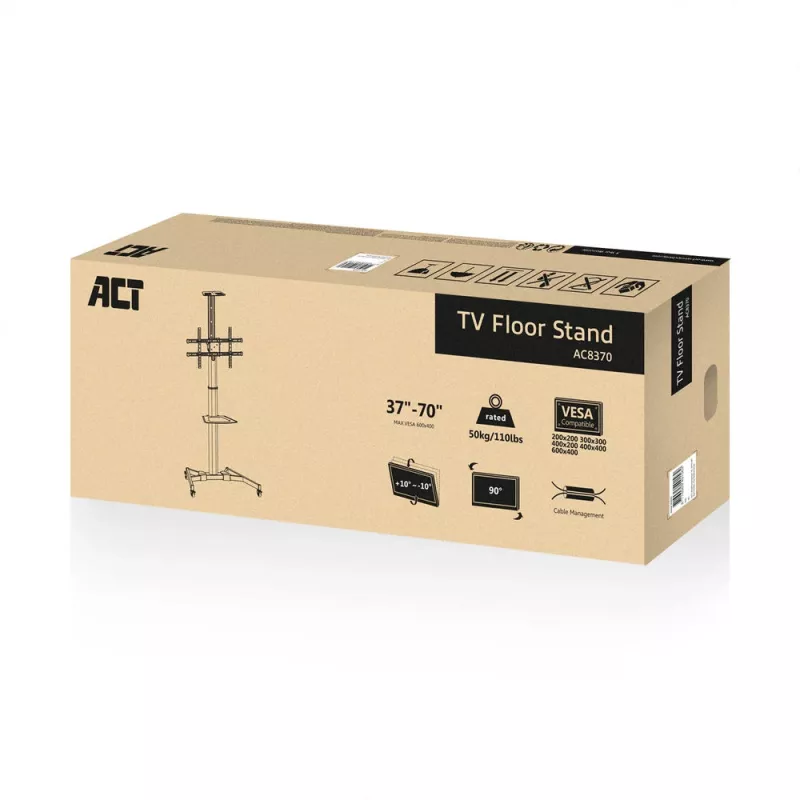 Soporte para TV ACT AC8370 Negro 70