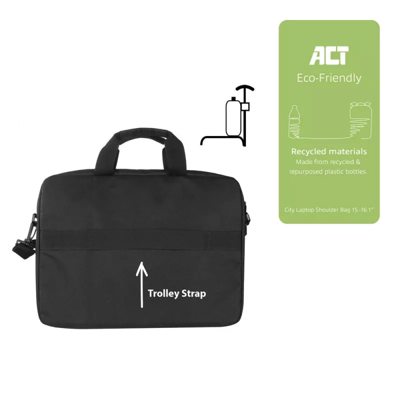 Bolsa bandolera ACT City para portátiles de hasta 16,1