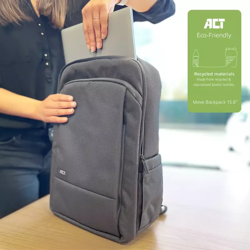 ACT AC8560 mochila casual, tereftalato de polietileno (PET), gris