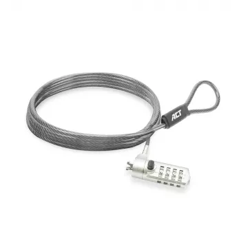 Candado para portátil ACT Nano con candado de combinación cable de 2 m