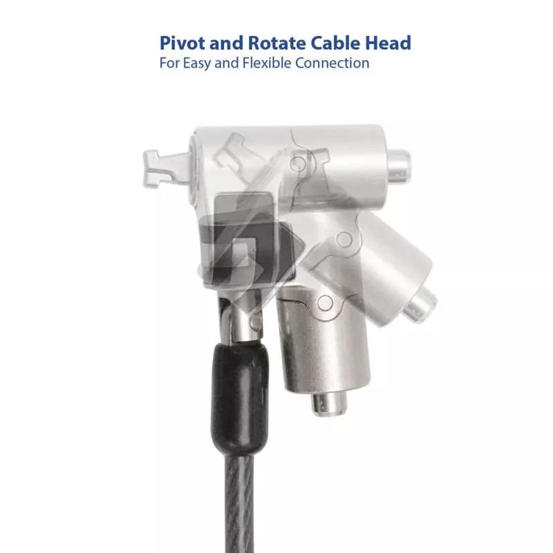 Candado para portátil ACT AC9030 metálico llave redonda cable de 2 m