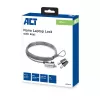 Candado para portátil ACT AC9030 metálico llave redonda cable de 2 m