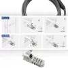 Candado para portátil ACT Wedge con candado de combinación metálico cable de 2 m