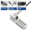 Candado para portátil ACT Wedge con candado de combinación metálico cable de 2 m