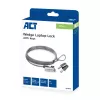 Candado para portátil ACT Wedge con llaves metálico cable de 2 m