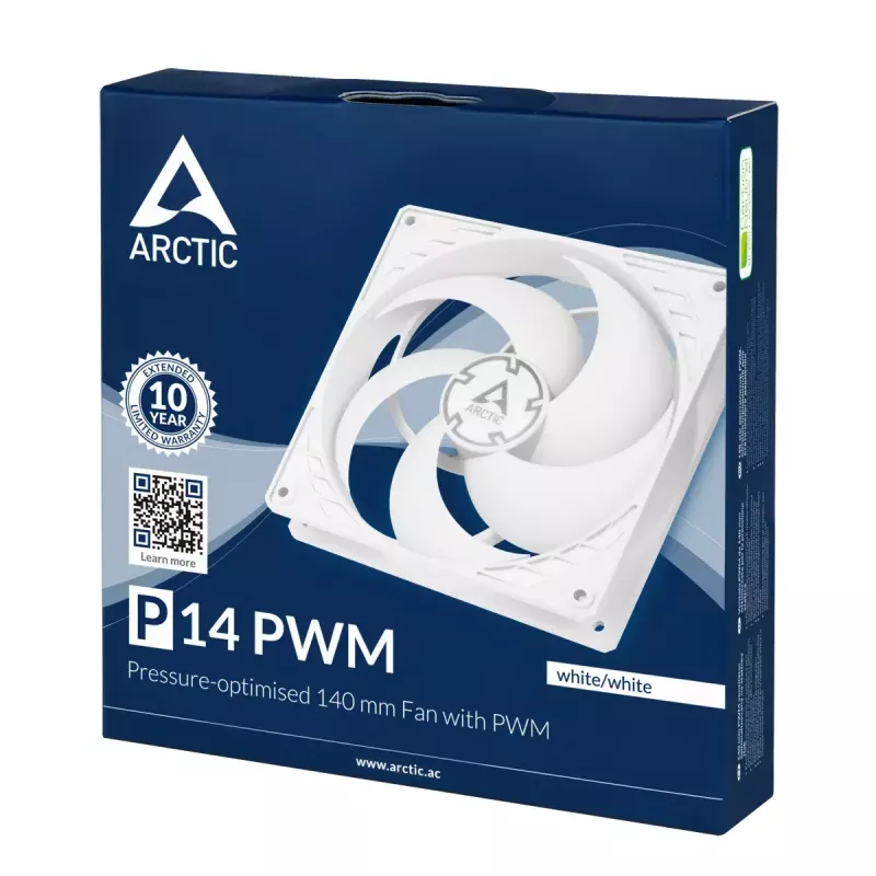 Ventilador ARCTIC P14 PWM optimizado para presión de 140 mm con PWM