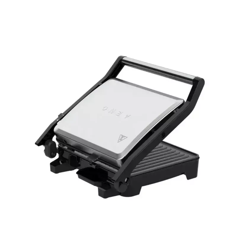 Parrilla de contacto AENO EG2 — 2000 W, rectangular, acero inoxidable/negro, 345×327 mm