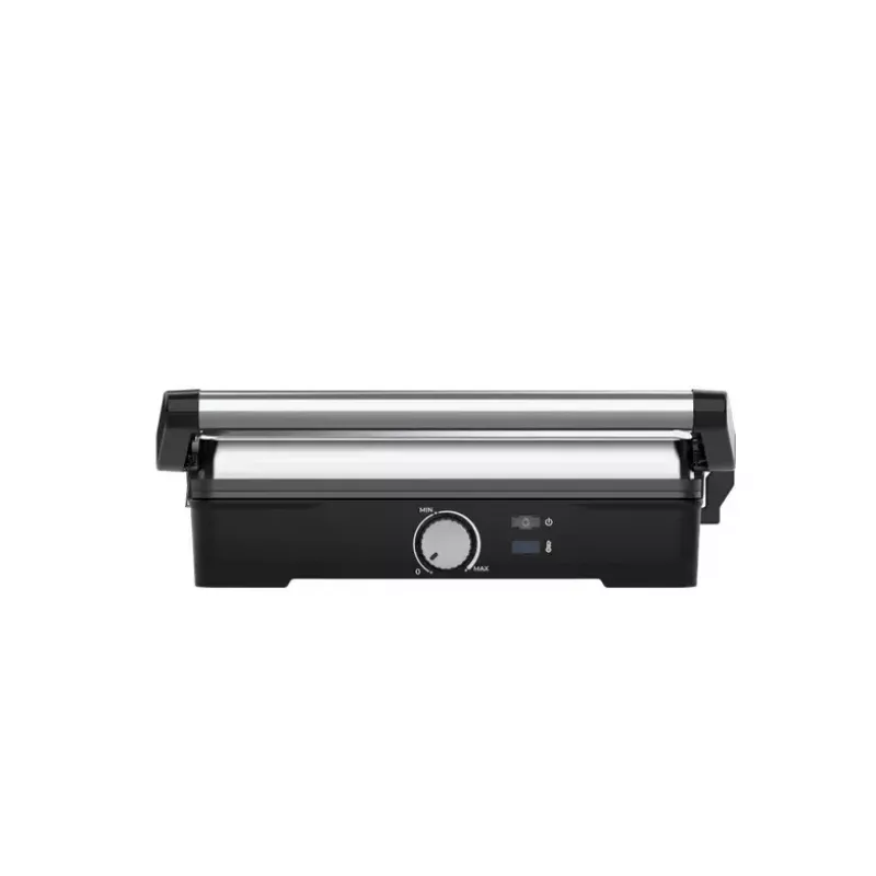 Parrilla de contacto AENO EG2 — 2000 W, rectangular, acero inoxidable/negro, 345×327 mm