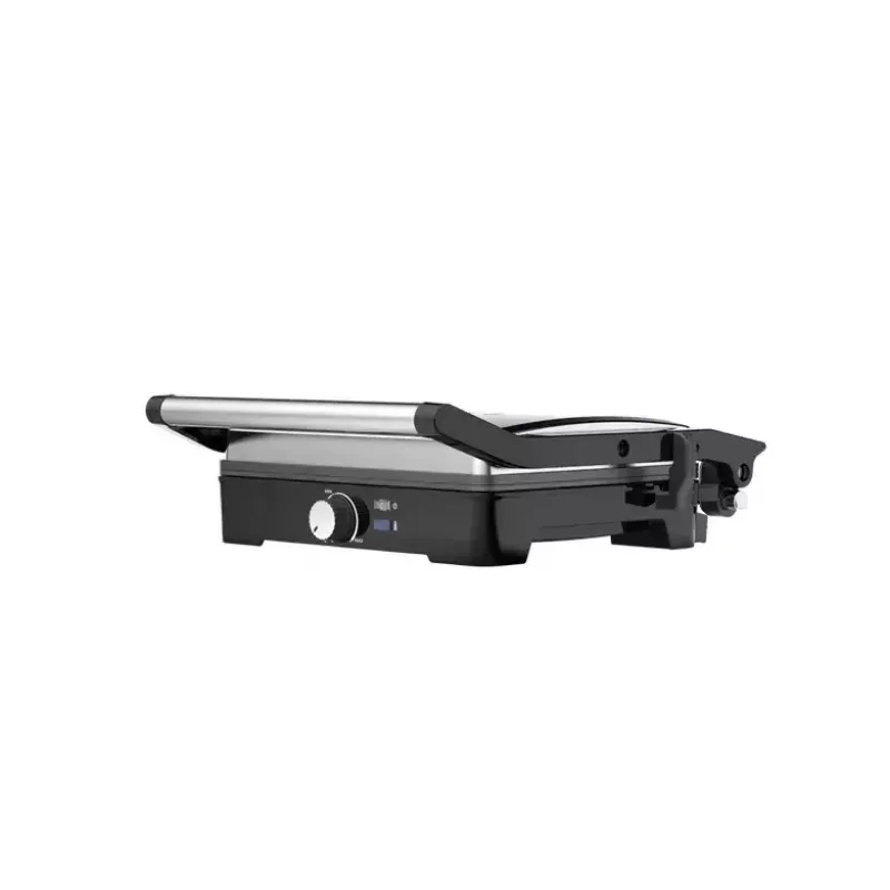 Parrilla de contacto AENO EG2 — 2000 W, rectangular, acero inoxidable/negro, 345×327 mm