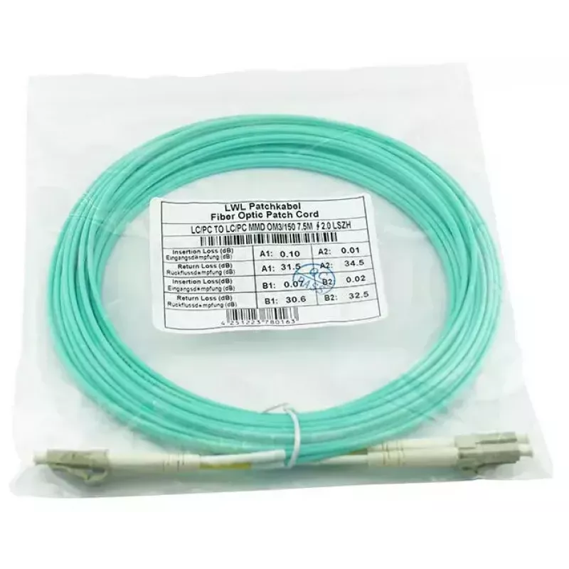 Cable de fibra óptica BlueOptics AJ839A 50 m LC OM3 aqua