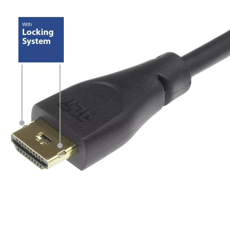 ACT cable HDMI 4K Premium Certified Locking v2.0 de 0,90 m conector macho HDMI-A - conector macho HDMI-A