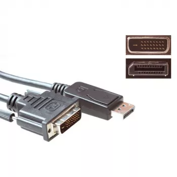 ACT Cable adaptador de 1,8 metros DisplayPort conector macho a DVI conector macho